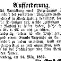 1862-03-11 Kl Magazinverwealter Schreck